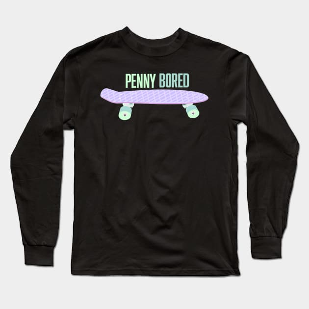 Pastel Penny Board Long Sleeve T-Shirt by maya-reinstein